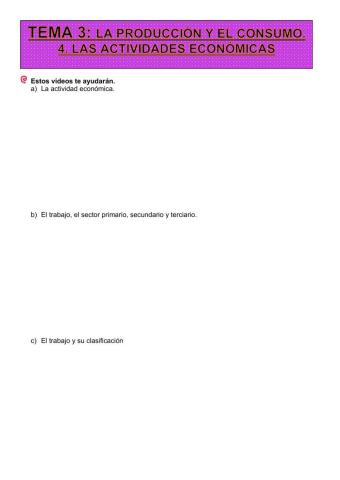 Las actividades económicas