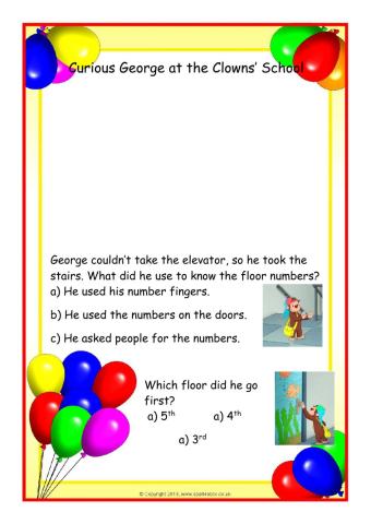 Curious George at the Clowns' School