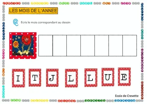 Les mois de l'année (4)