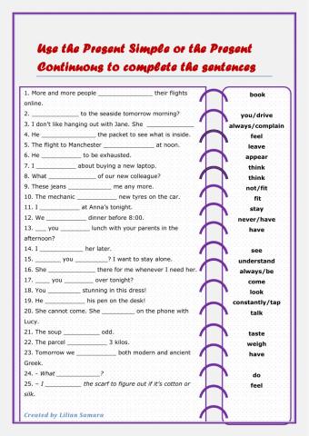 Present Simple or Present Progressive?