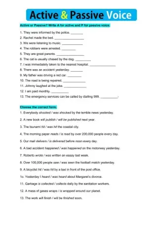 Active vs passive voice