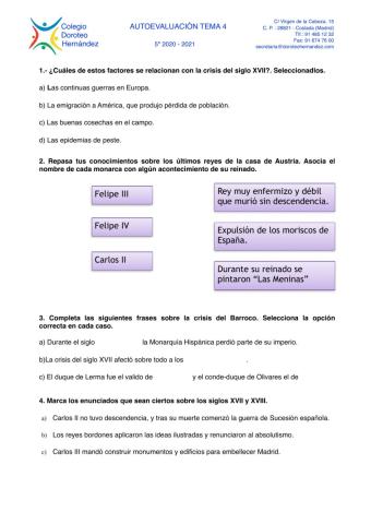 La Edad Moderna en España: siglos XVII y XVIII