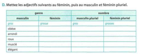 Les adjectif qualificatifs - 5