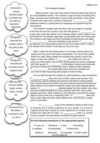 Linking Words: The Weekend Market