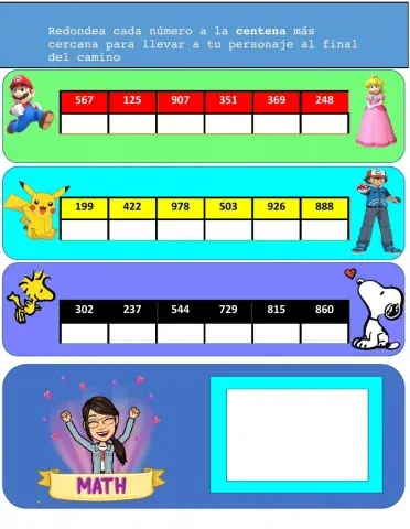 Redondeando a la centena más cercana