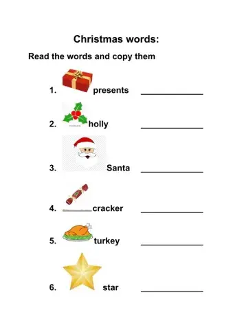 Christmas vocabulary