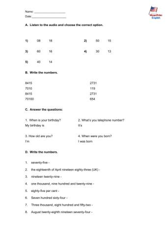 Ordinal and cardinal numbers