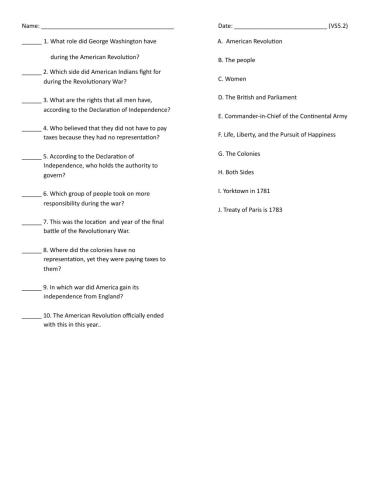 Virginia Studies VS5.2 Matching