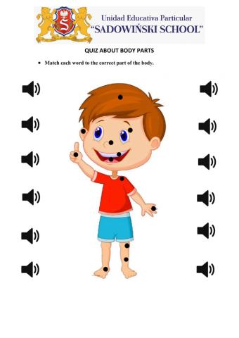 Quiz about body parts
