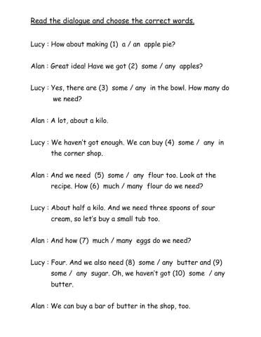 The usage of a, an and some