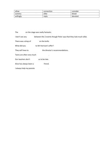 Complete the sentences