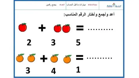مهارات ماقبل الحساب