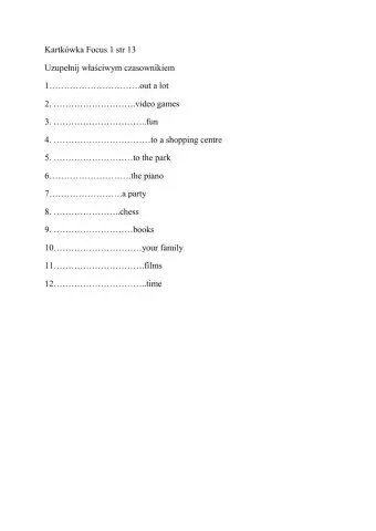 Kartkówka z have,go, play itd Focus 1