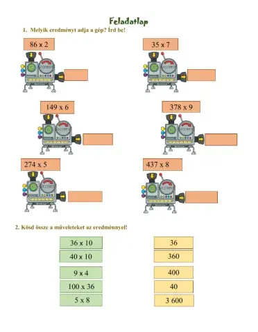 Többjegyű számok szorzása