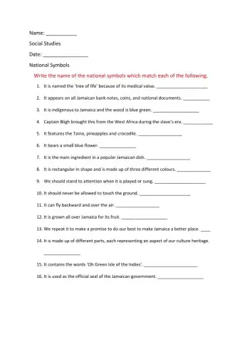 Jamaicas National Symbols