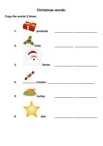 Christmas vocabulary