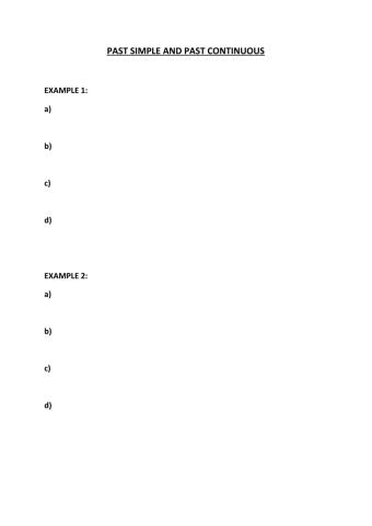 Past Simple and Past Continuous