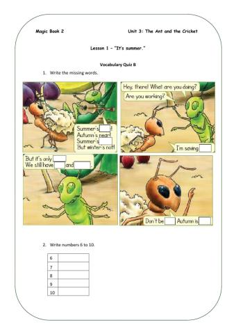 Magic Book-Unit3-Lesson1-QuizB