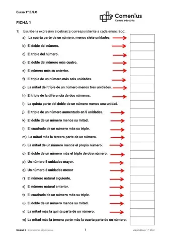 Expresiones algebraicas