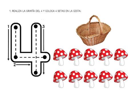 Número 4: grafía y cantidad