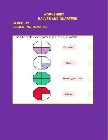 Halves and quarters