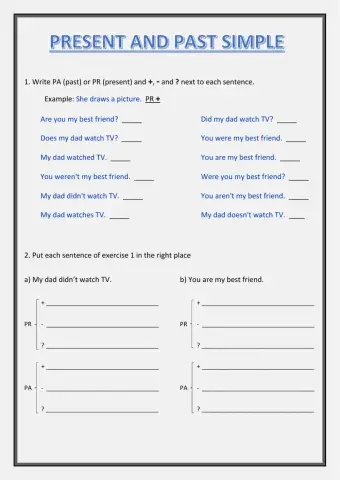 Present and past simple