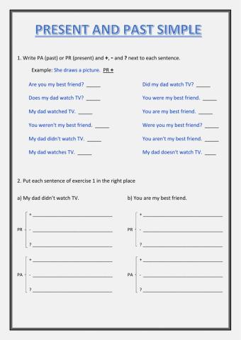 Present and past simple