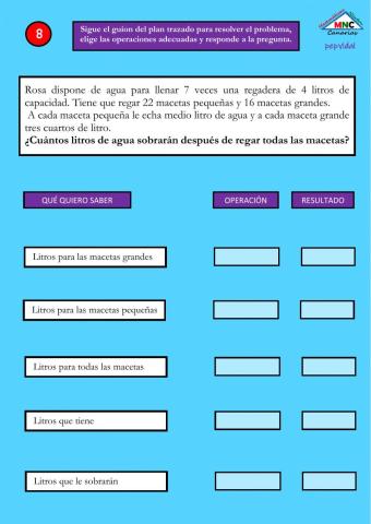 Problemas con varias operaciones (8)