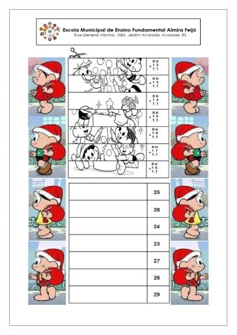 Quebra cabeça da adição