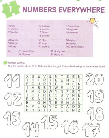 Wordsearch numbers