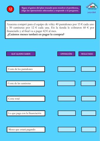 Problemas con varias operaciones (12)