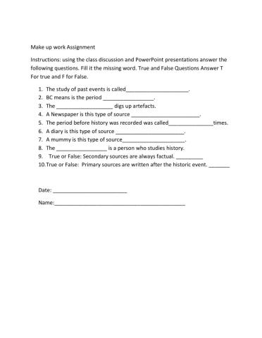 History grade 10 Review