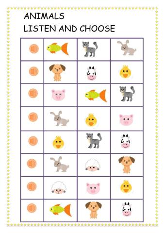 Animals listen and choose