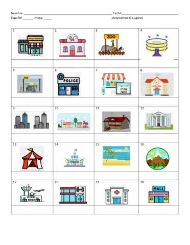 SP2 LUGARES  Practice 2