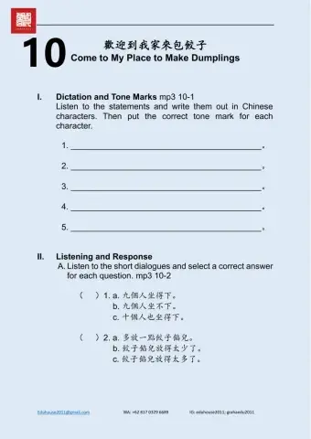Welcome to Taiwan 2 Worksheet unit 10