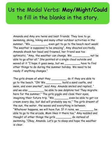 May-Might-Could Story