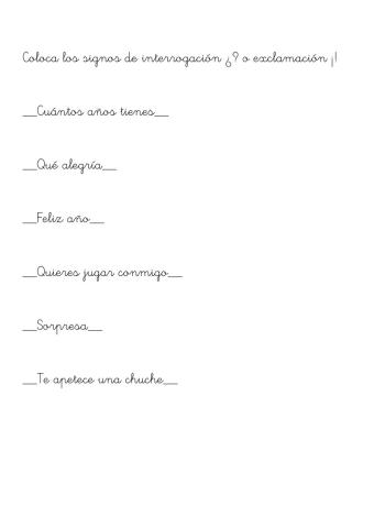 Lengua. T-2.4. Signos de interrogación y exclamación