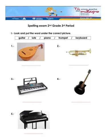 Spelling exam 2nd grade 3rd period