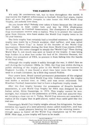 Trắc nghiệm Kỹ năng đọc hiểu Tiếng Anh số 01