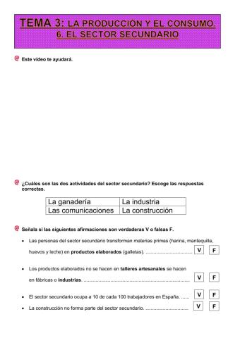 El sector secundario