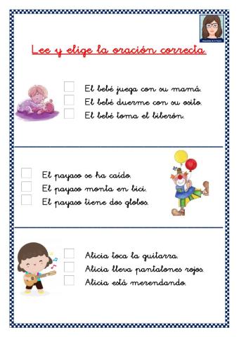 C.LECT. 1º Oraciones II. 1º E.P.
