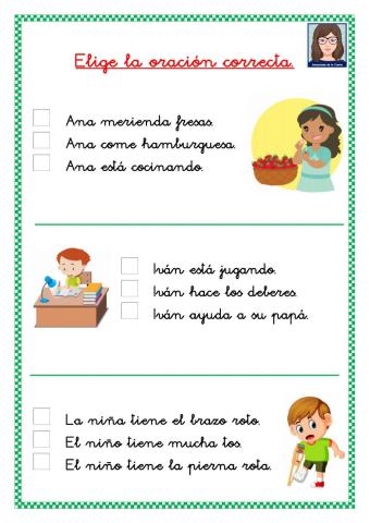 C.LECT. 1º Oraciones III.