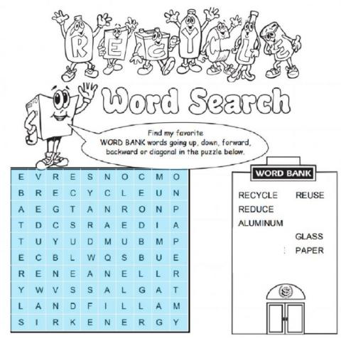 Earth day word search