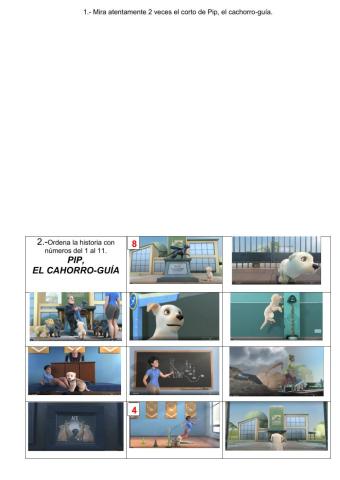 Corto - pip, el cachorro-guía