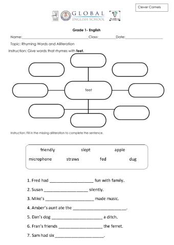 Rhymes and Alliteration- Clever Camel