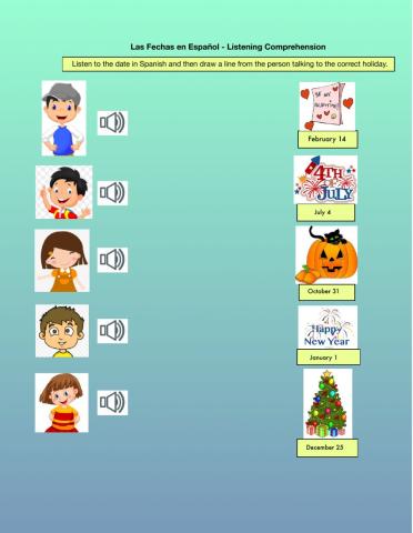 Las Fechas - Listening Comprehension