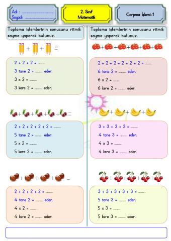 Toplamadan Çarpmaya