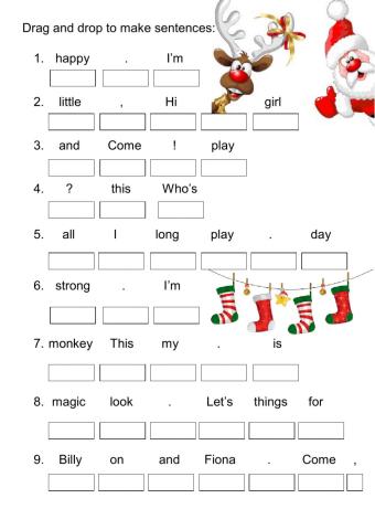 Sentence building Magic Book 2 Unit 1 Lesson 1