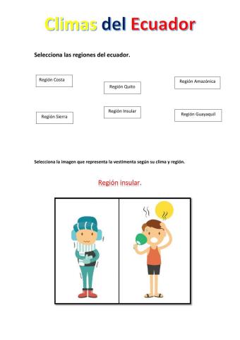 CLIMAS DEL ECUADOR