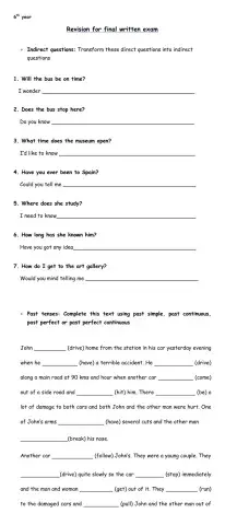 6th year - Revision for the final exam